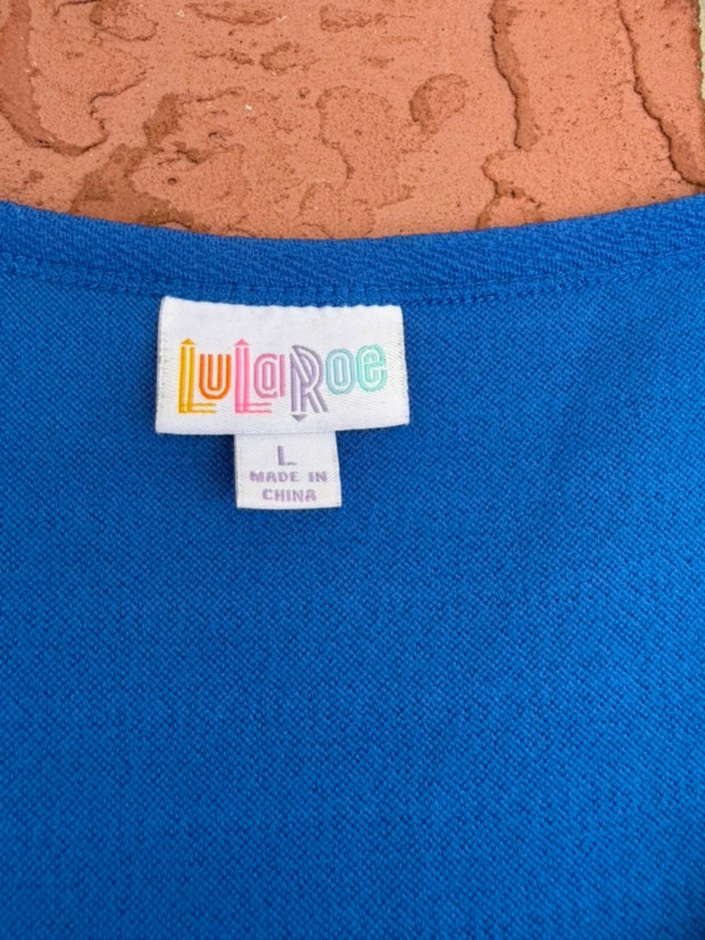 LuLaRoe Royal Blue Scoop-Neck Midi Dress - Picture 3 of 3